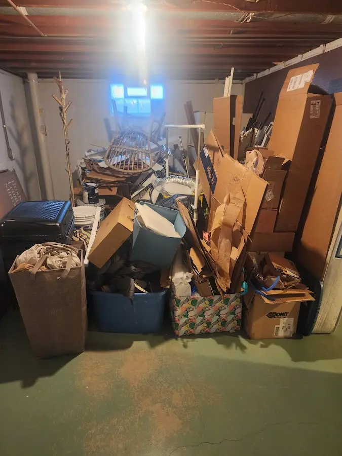 Roll-off dumpster container at job site for 15 Yard Dumpster Rental in Taunton